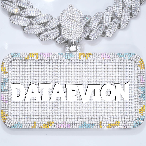 CUSTOM LETTER NECKLACE 3D COLORFUL SQUARE