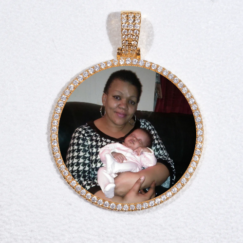 MEDIUM 3D CIRCLE CUSTOM PICTURE PENDANT