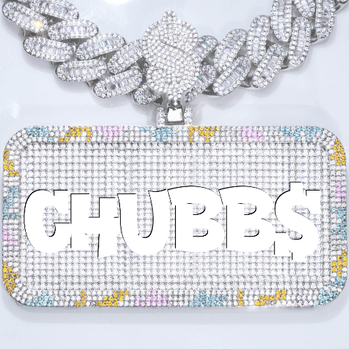 CUSTOM LETTER NECKLACE 3D COLORFUL SQUARE