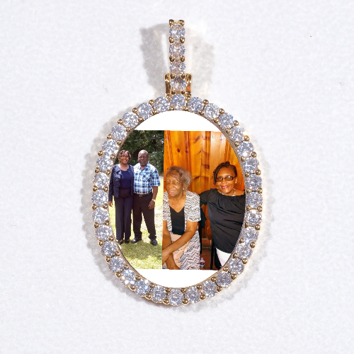 3D Oval Custom Picture Pendant