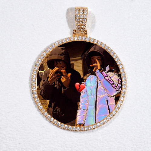 MEDIUM 3D CIRCLE CUSTOM PICTURE PENDANT