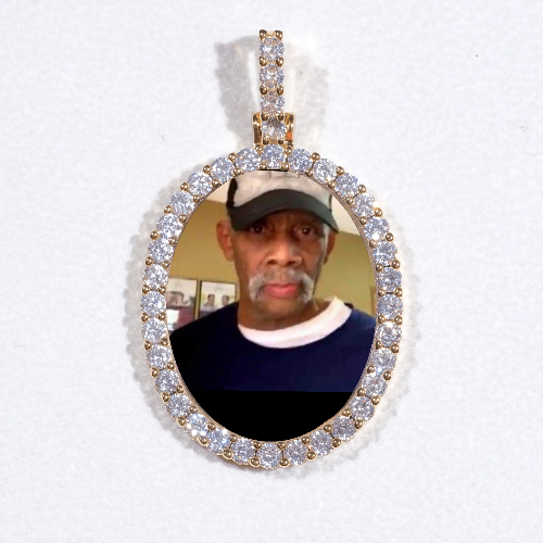 3D Oval Custom Picture Pendant