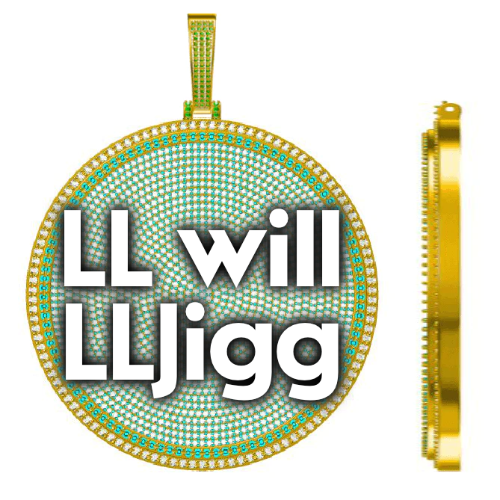 CUSTOM LETTER NECKLACE 3D BIG DISC