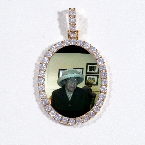 3D Oval Custom Picture Pendant