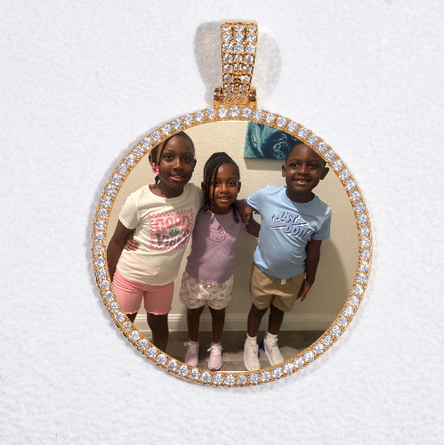 MEDIUM 3D CIRCLE CUSTOM PICTURE PENDANT