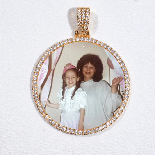 MEDIUM 3D CIRCLE CUSTOM PICTURE PENDANT
