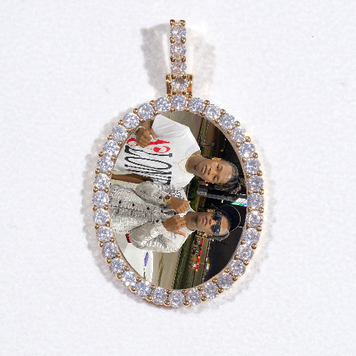 3D Oval Custom Picture Pendant