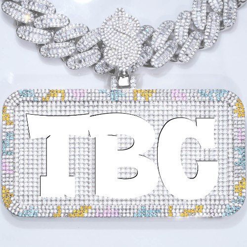 CUSTOM LETTER NECKLACE 3D COLORFUL SQUARE