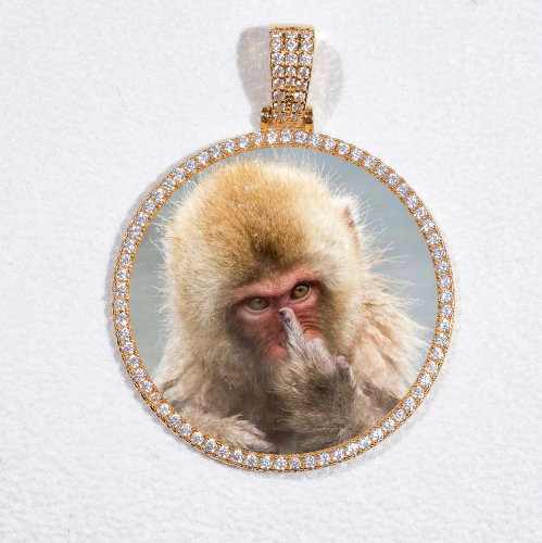 MEDIUM 3D CIRCLE CUSTOM PICTURE PENDANT