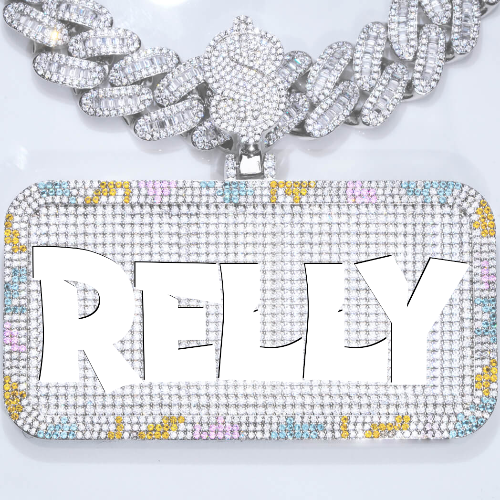 CUSTOM LETTER NECKLACE 3D COLORFUL SQUARE