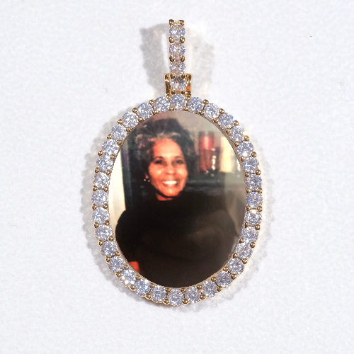 3D Oval Custom Picture Pendant