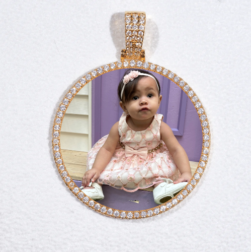 MEDIUM 3D CIRCLE CUSTOM PICTURE PENDANT