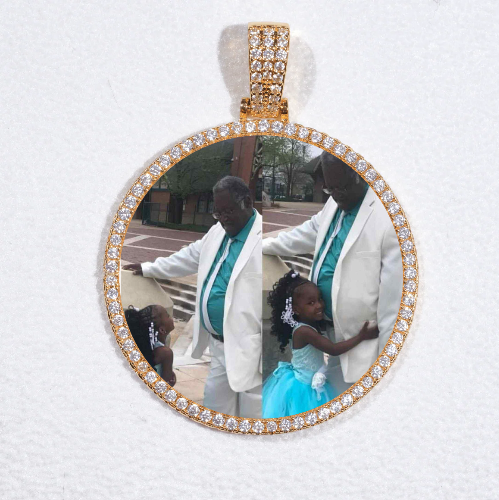 MEDIUM 3D CIRCLE CUSTOM PICTURE PENDANT