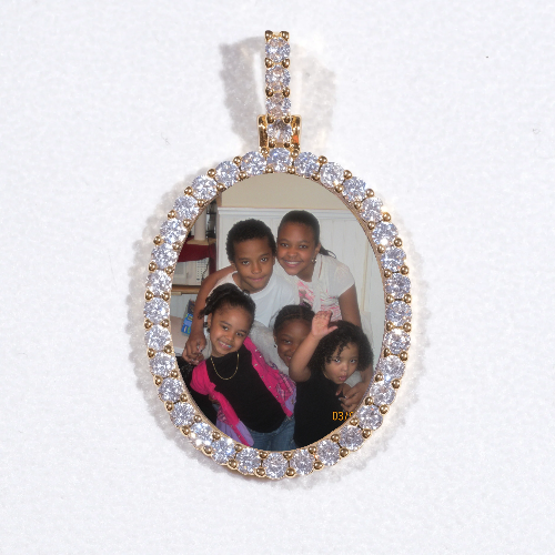 3D Oval Custom Picture Pendant