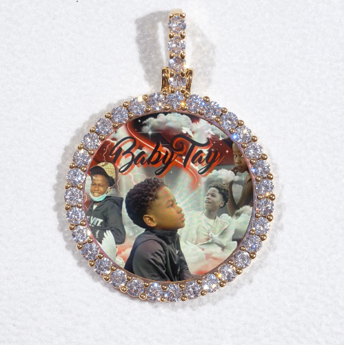 3D CIRCLE CUSTOM PICTURE PENDANT SMALL SIZE