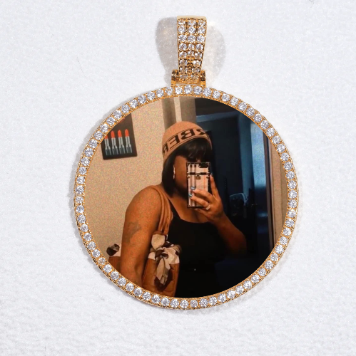 MEDIUM 3D CIRCLE CUSTOM PICTURE PENDANT