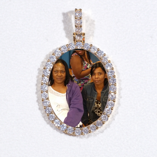 3D Oval Custom Picture Pendant