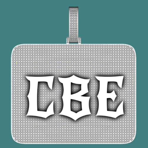 CUSTOM LETTER NECKLACE 3D BIG SQUARE