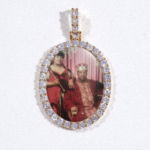 3D Oval Custom Picture Pendant