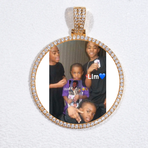 MEDIUM 3D CIRCLE CUSTOM PICTURE PENDANT
