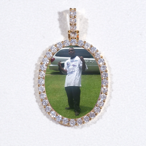 3D Oval Custom Picture Pendant