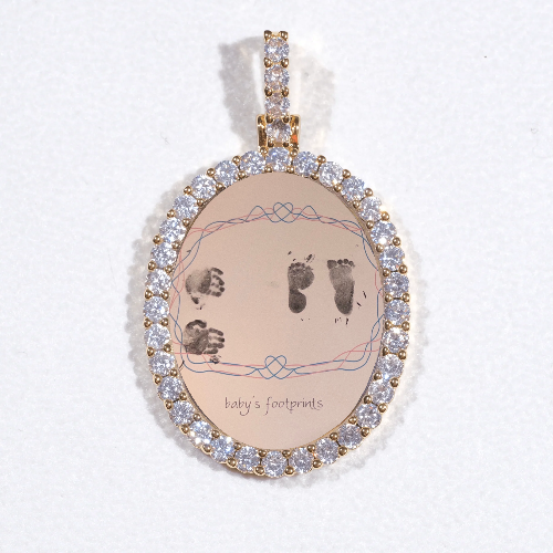 3D Oval Custom Picture Pendant