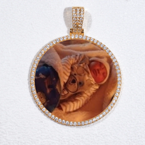 MEDIUM 3D CIRCLE CUSTOM PICTURE PENDANT