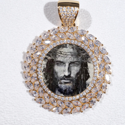 Large 3D Wheat Ear Custom Picture Pendant