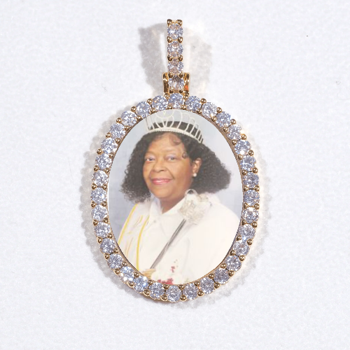 3D Oval Custom Picture Pendant