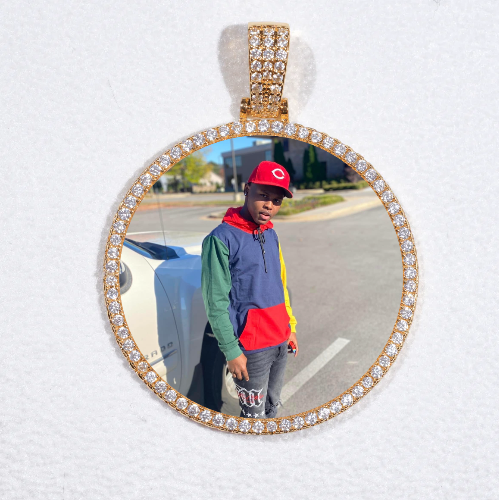 MEDIUM 3D CIRCLE CUSTOM PICTURE PENDANT