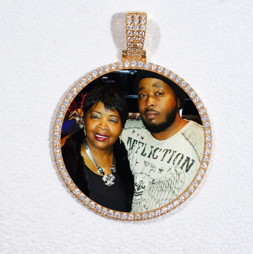 MEDIUM 3D CIRCLE CUSTOM PICTURE PENDANT