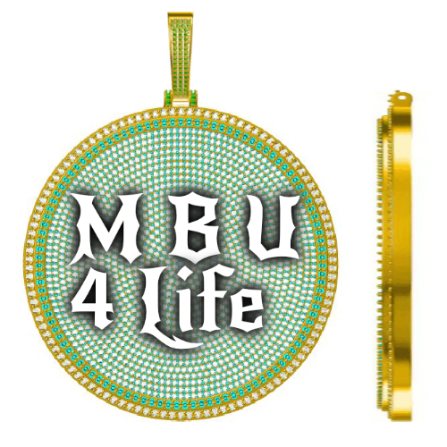 CUSTOM LETTER NECKLACE 3D BIG DISC