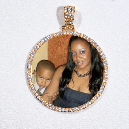 MEDIUM 3D CIRCLE CUSTOM PICTURE PENDANT