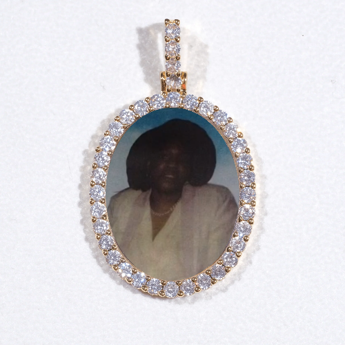 3D Oval Custom Picture Pendant