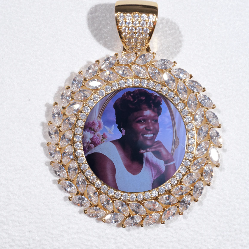 Large 3D Wheat Ear Custom Picture Pendant