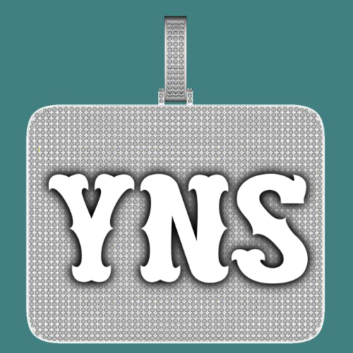 CUSTOM LETTER NECKLACE 3D BIG SQUARE