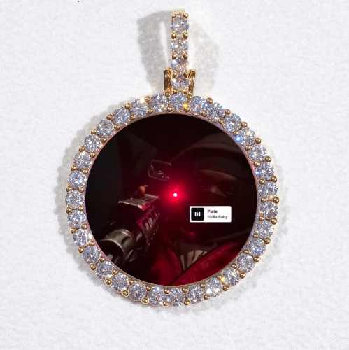 3D CIRCLE CUSTOM PICTURE PENDANT SMALL SIZE