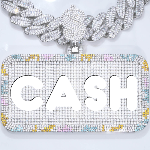 CUSTOM LETTER NECKLACE 3D COLORFUL SQUARE