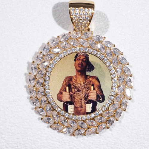 Large 3D Wheat Ear Custom Picture Pendant