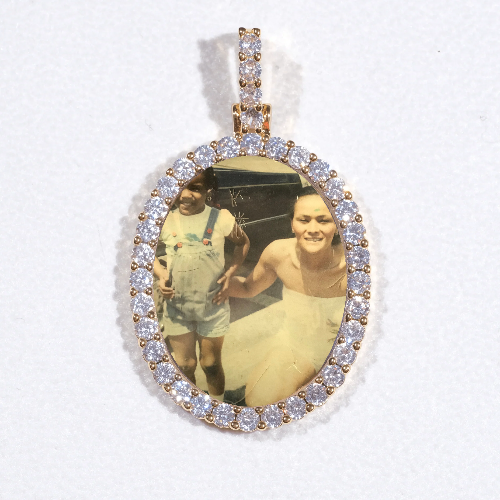 3D Oval Custom Picture Pendant