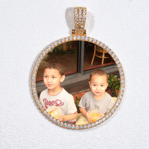 MEDIUM 3D CIRCLE CUSTOM PICTURE PENDANT