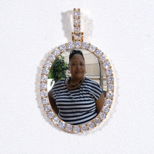 3D Oval Custom Picture Pendant