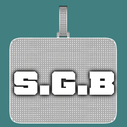 CUSTOM LETTER NECKLACE 3D BIG SQUARE