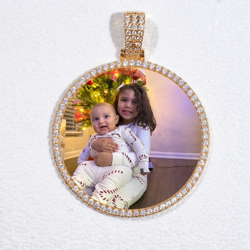 MEDIUM 3D CIRCLE CUSTOM PICTURE PENDANT