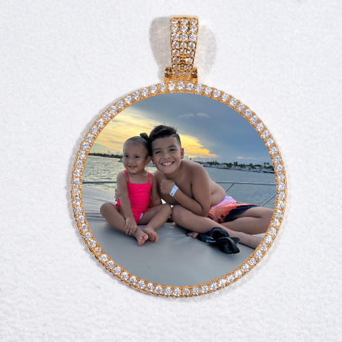 MEDIUM 3D CIRCLE CUSTOM PICTURE PENDANT
