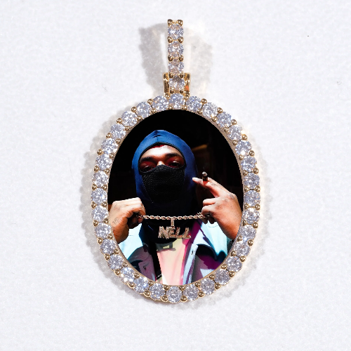 3D Oval Custom Picture Pendant
