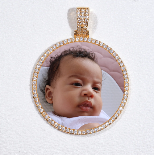 MEDIUM 3D CIRCLE CUSTOM PICTURE PENDANT
