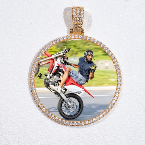 MEDIUM 3D CIRCLE CUSTOM PICTURE PENDANT