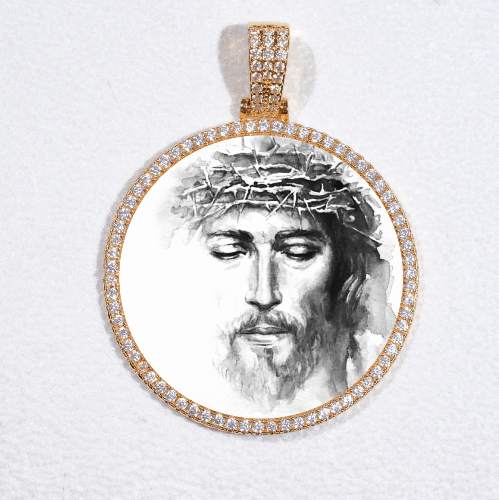 MEDIUM 3D CIRCLE CUSTOM PICTURE PENDANT