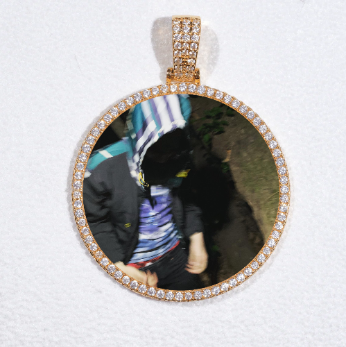 MEDIUM 3D CIRCLE CUSTOM PICTURE PENDANT